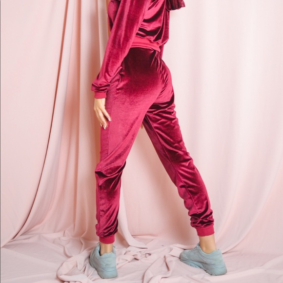 Velour Zip Hoodie & Jogger Co-ord - Picture 3 of 4